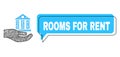 Misplaced Rooms for Rent Speech Frame and Net Mesh Bank Service Icon Royalty Free Stock Photo