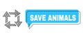 Misplaced Save Animals Speech Balloon and Linear Recycle Icon