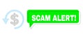 Shifted Scam Alert! Green Message Frame and Mesh Carcass Chargeback