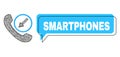 Misplaced Smartphones Message Cloud and Net Incoming Call Icon