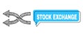 Misplaced Stock Exchange Conversation Bubble and Network Shuffle Arrows Left Icon Royalty Free Stock Photo