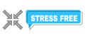 Misplaced Stress Free Message Cloud and Net Pressure Arrows Icon Royalty Free Stock Photo