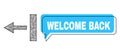 Misplaced Welcome Back Chat Frame and Net Mesh Pull Left Icon Royalty Free Stock Photo