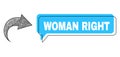 Misplaced Woman Right Conversation Cloud and Net Redo Icon