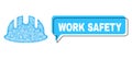 Misplaced Work Safety Chat Cloud and Net Builder Hardhat Icon