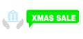 Misplaced Xmas Sale Green Phrase Frame and Mesh Carcass Bank Service
