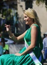 Miss Colleen at St. Patrick's Day Parade Royalty Free Stock Photo