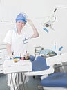 Miss dentist in clinic Royalty Free Stock Photo