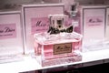 Miss Dior perfume on the shop display for sale, fragrance created by Dior