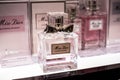 Miss Dior perfume on the shop display for sale, fragrance created by Dior