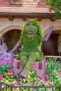 Miss Piggy character topairy displayed at Epcot