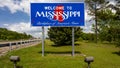 4/29/2019 MISS., USA - Welcome to Mississippi state road sign