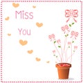 Miss you background Royalty Free Stock Photo