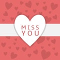 Miss you background Royalty Free Stock Photo