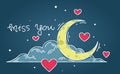 Miss You doodle illustration Royalty Free Stock Photo