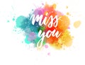 Miss you - lettering calligraphy