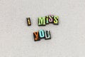 Miss you love romance relationship Royalty Free Stock Photo