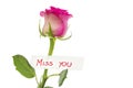 Miss you message