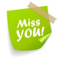 Miss you message Royalty Free Stock Photo