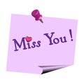 Miss you note