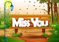 Miss You wallpaper background Royalty Free Stock Photo