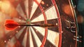 Missed the target dynamic scene of a dart in mid flight towards a dartboard capturing the moment of focus and aiming for a