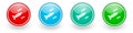 Missile, rocket, weapon, war vector icons, colorful glossy buttons on white Royalty Free Stock Photo