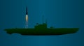 Missile Undersea Launch From Submurged Submarine