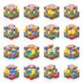 Missing Cubes Build Up Full Cube Colored Game