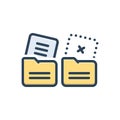 Color illustration icon for Missing Data, missing and paper Royalty Free Stock Photo