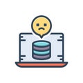 Color illustration icon for Missing, data and folder Royalty Free Stock Photo