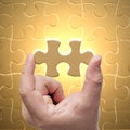 Missing jigsaw puzzle piece Royalty Free Stock Photo