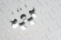 Missing jigsaw puzzle piece with light glow Royalty Free Stock Photo