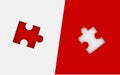 Missing jigsaw puzzle pieces in unfinished work, strategy and so Royalty Free Stock Photo