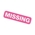 Missing Letter Rubber Stamp Vector Template Royalty Free Stock Photo