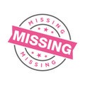 Missing Letter Rubber Stamp Vector Template Royalty Free Stock Photo