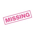 Missing Letter Rubber Stamp Vector Template Royalty Free Stock Photo