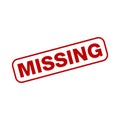 Missing Letter Rubber Stamp Vector Template Royalty Free Stock Photo