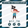 Missing letter worksheet. Complete the letters activity.