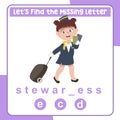 Missing letter worksheet