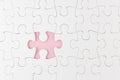 Missing one piece of jigsaw puzzle,Job recruitment concept. Royalty Free Stock Photo