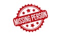 Missing Person Rubber Stamp. Red Missing Person Rubber Grunge Stamp Seal Vector Illustration - Vector Royalty Free Stock Photo