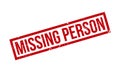 Missing Person Rubber Stamp. Red Missing Person Rubber Grunge Stamp Seal Vector Illustration - Vector Royalty Free Stock Photo