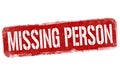 Missing person sign or stamp Royalty Free Stock Photo