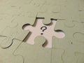 Missing piece of a puzzle Royalty Free Stock Photo