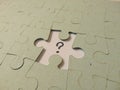 Missing piece of a puzzle Royalty Free Stock Photo