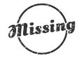 missing sign. missing round vintage stamp. Royalty Free Stock Photo
