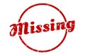 missing sign. missing round vintage stamp. Royalty Free Stock Photo
