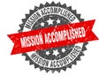 mission accomplished round grunge stamp. mission accomplished Royalty Free Stock Photo