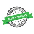 Mission accomplished stamp illustration